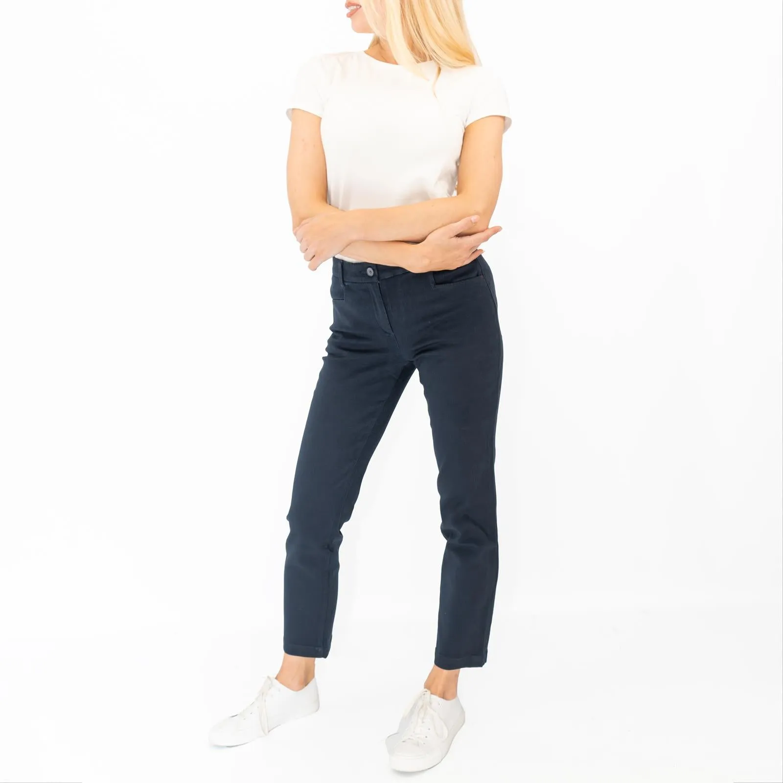 White Stuff Sienna Stretch Trousers Dark Navy