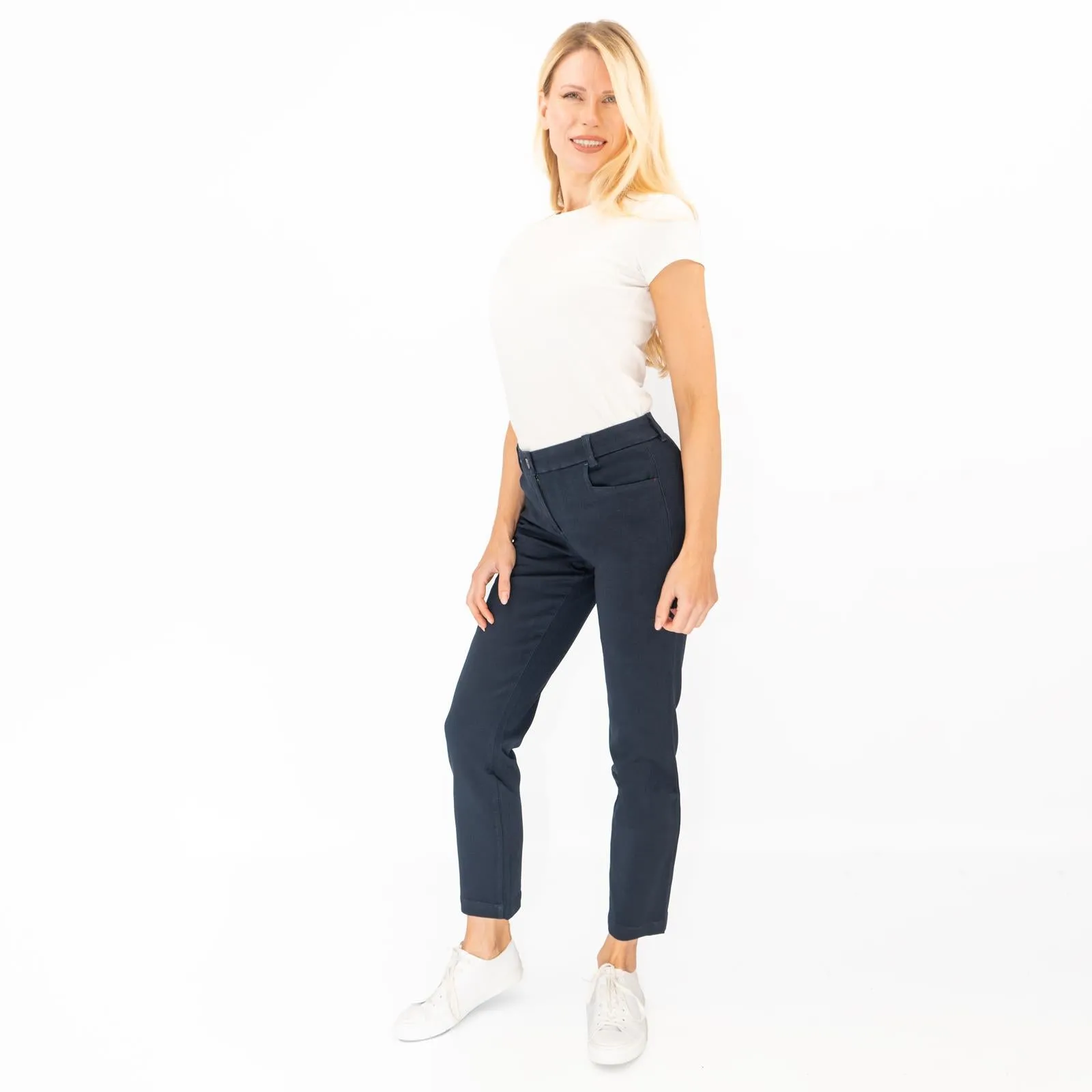 White Stuff Sienna Stretch Trousers Dark Navy