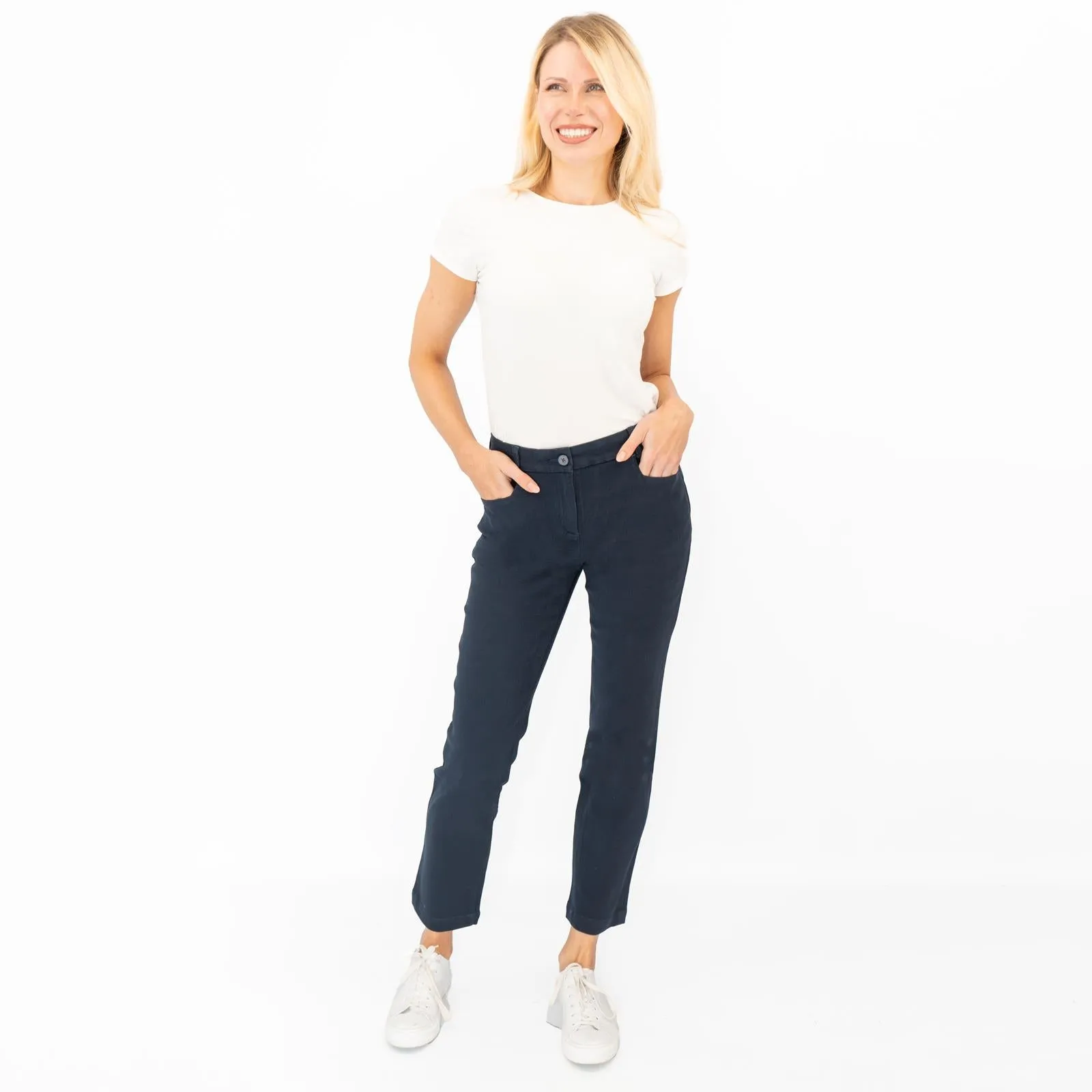 White Stuff Sienna Stretch Trousers Dark Navy