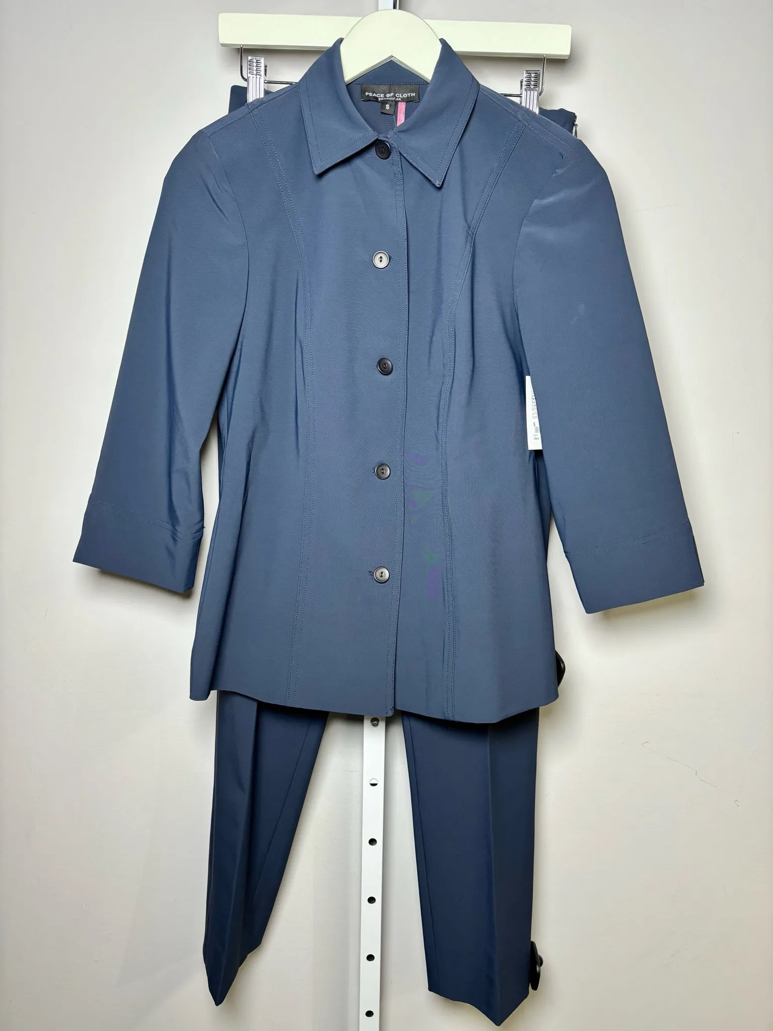 Women Size S Peace of Cloth Blue Travel Wrinkle-Free Pants